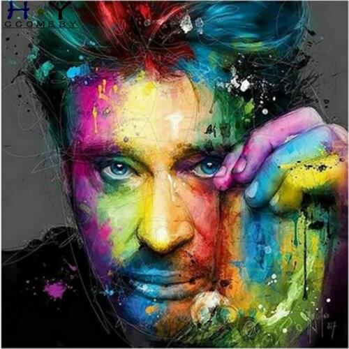 Diy Diamond Embroidery Johnny Hallyday Icon Rhinestones Cross Stitch Kits Mosaic Handicrafts 5D DIY Diamond Painting gift