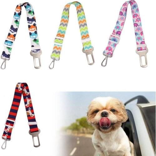 Pet Dog Cat Car Seat Belt Adjustable Harness Seatbelt Leash for Small Medium Dogs Travel Clip Pet Supplies