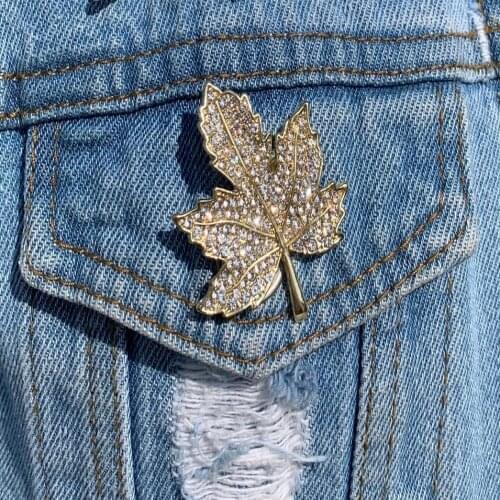 Women Accessory Crystal Stone Lapel Pin Brooch