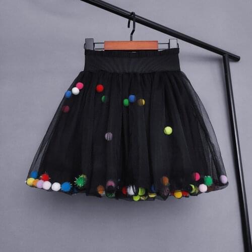 Kids Girls Princess Tutu Skirts Sweet Babys Girl Soft Tulle Pompom Ball Puff Skirt Kids Girl High Waist Pettiskirt Skirt
