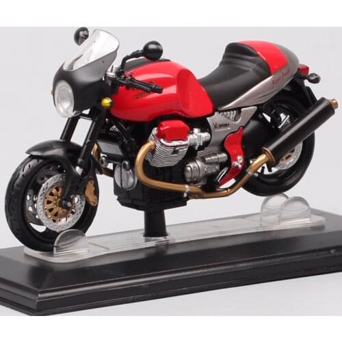Kids 1:24 Tiny Scale Vintage Moto Guzzi V11 SPORT Bike Model Diecasts & Toy Vehicles Plastic Retro Cafe Motorcycle Replicas Gift