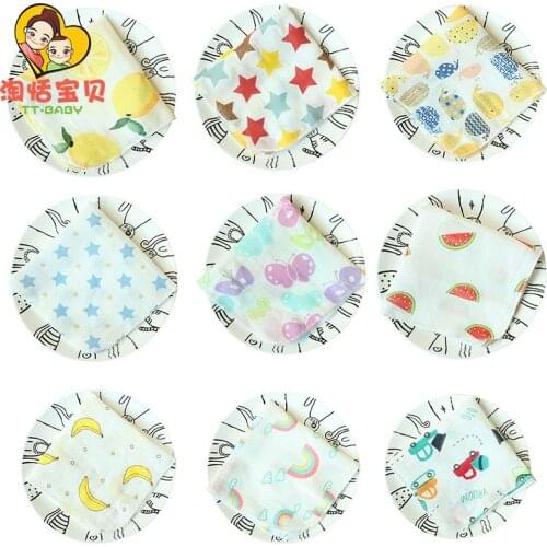 Baby Cotton Saliva Towel Anti-dirty Comfortable Infant Handkerchief Bavoir/baberos Thin Baby Bibs Square Scarf 2-Layer 28*28MM