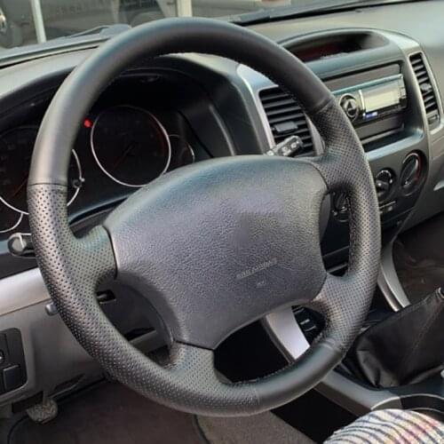 DIY Original Car Custom Steering Wheel Cover For Toyota Land Cruiser Prado 120 Leather Braid For Steering Wheel