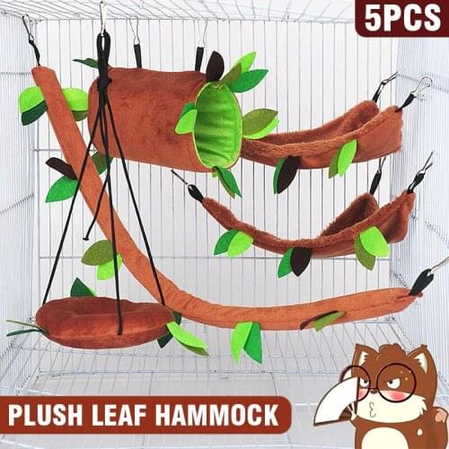 Hamster Hammock Pet Squirrel Swing Hammock Hanging Bed Nest Small Pet Cave Cage Pets Supplies