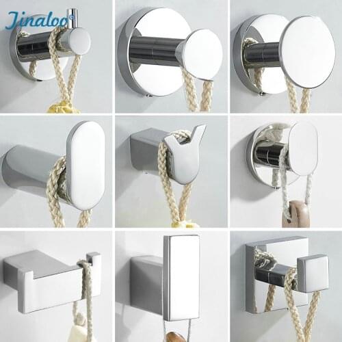 Chrome Polished Stainless Steel Single Robe Hook Wall Mounted Towel Hook Clothes Hook Bathroom Hardware