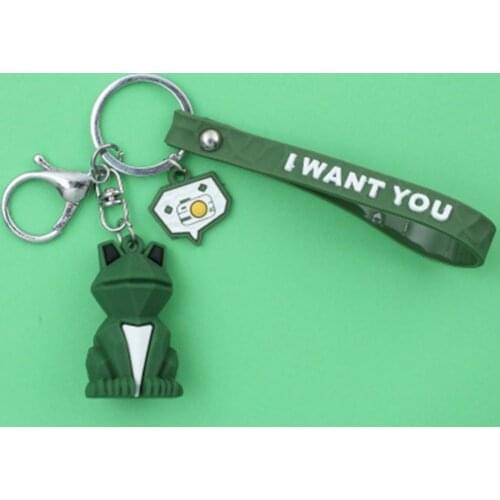 Washable Children Geometric Section Cartoon Animal Key Chain Charm Soft Key Chain Charm Wide Application for Car Key