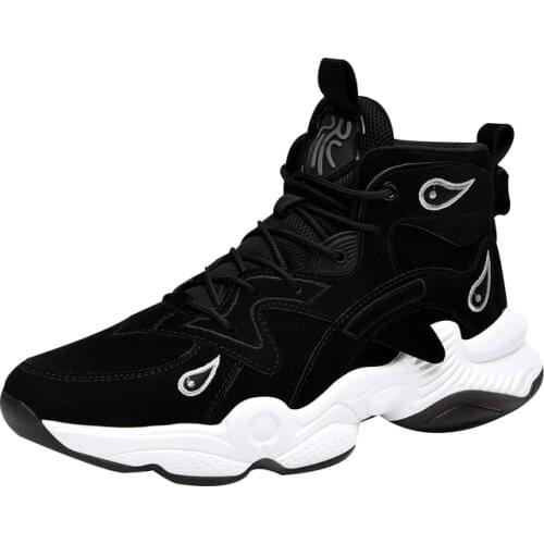 Mens Sneakers High-top Breathable Basketball Shoes for Men Outdoor Wear Resistant Cushioning Autumn 2021 New Mens Sports Shoes