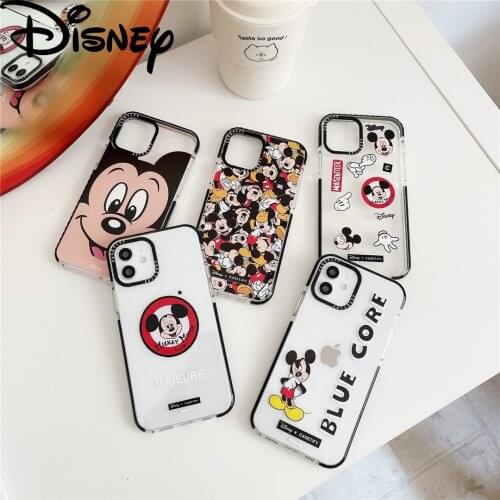 Cartoon Disney Mickey Minnie Soft Case for iPhone 12 Pro Max 11 Pro XS Max X XR 7 8 Plus Back Cover Silicone TPU Anti-fall Shell