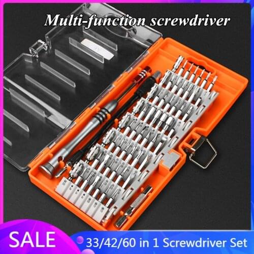 33/42/60 in 1 Screwdriver Set of Screw Driver Bit Set Multi-function Precision Mobile Phone Computer NoRepair Device Hand Tools