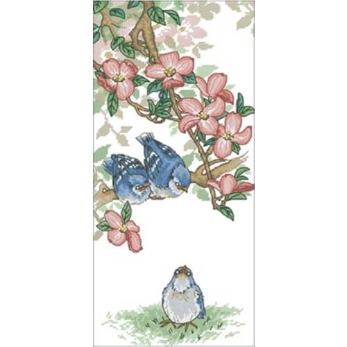 Three little birds patterns counted 11CT 14CT 18CT DIY Cross Stitch Sets Chinese Cross-stitch Kits Embroidery Needlework
