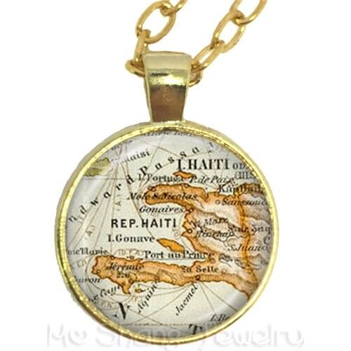 2018 New Unique Design Vintage World Map Pattern Pendant Necklace 24 Styles Globe-Shape Pendant Jewelry For Friends