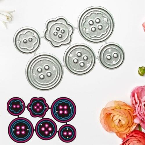 2021 New Button Metal Cutting Dies Stencil DIY Scrapbooking Album Paper Card Template Mold Embossing Decoration