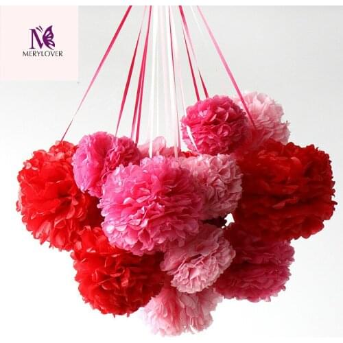 New 10 pcs 4" 6" 8"Inch Paper flower ball PomPoms Flower Balls Wedding Birthday Party Decorations DIY Painting (10cm 15cm 20cm)