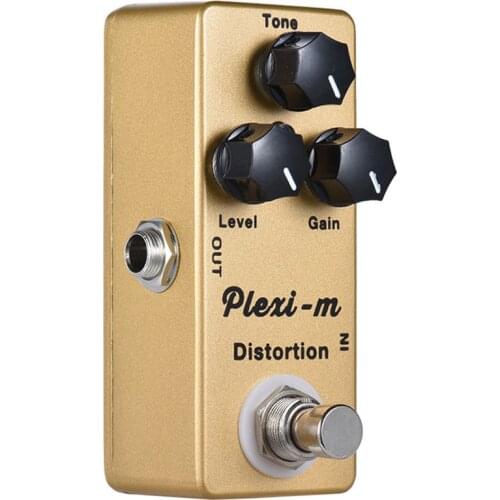 MOSKY Plexi-m Guitar Effect Pedal Distortion for Electric Guitar Ultra Sound Loss Gold True Bypass Full Metal Shell Guitar Parts