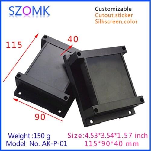 Plastic din rail enclosure project box (4pcs) 115*90*40mm plastic case electronics electrical junction box, electronic boxes