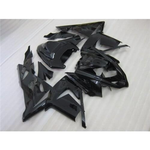 Custom Painted Fairing Kits For Kawasaki ZX10R 2004 2005 NINJA ZX 10R 04 05 All Glossy Black Aftermarket Fairings Set SZ10