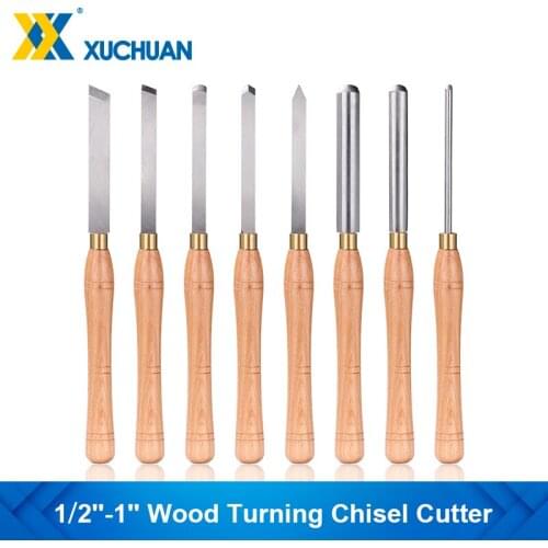 Wood Chisel Lathe Chisel Turning Tool Cutter Spindle/Roughing /Shear/Round Nose/Parting/Shew Chisel Hand Tool Set