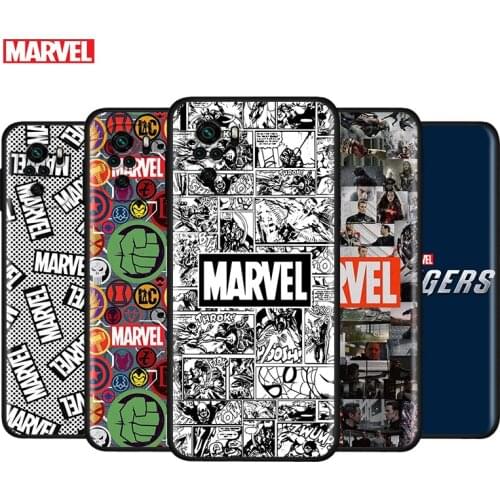 Marvel Logo Avengers For Xiaomi Redmi Note 10S 10 9 9S 9T 8T 8 7 6 5 Pro Max 5A 4X 4 5G Soft Silicone Phone Case