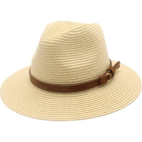 Seyoum Summer Floppy Straw Beach Sun Hats Women Beach Hats Wide Brim Panama Hat,chapeau femme paille ete,chapeu feminino