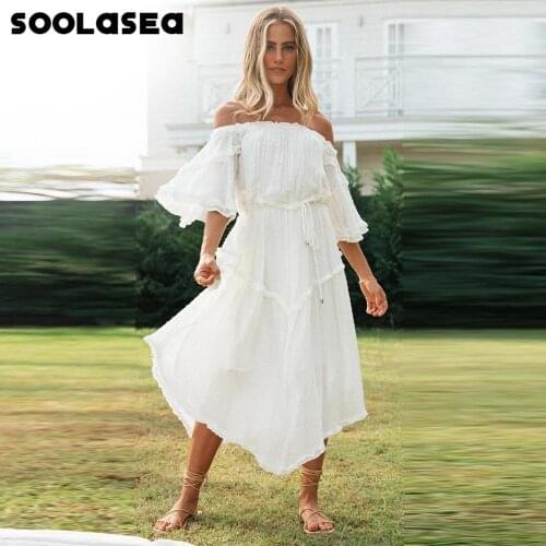 Soolasea Off-the-shoulder Summer Dresses