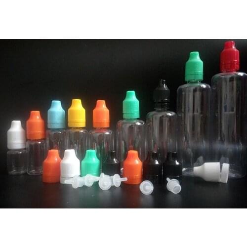 PET Empty Dropper bottles 5ml 10ml 15ml 20ml 30ml 50ml 60ml 100ml 120ml Tamper Evident Child Proof for E juice Liquid bottles