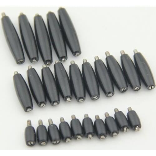 Yibuy Rollers Long 2.45cm & 1.8cm & 0.75cm Black Saxophone Parts Connecting Rods Shaft for Saxophonist Replace Tool Pack of 5