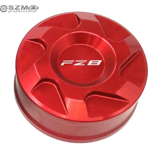 Rear Brake Fluid Reservoir Cover Cap For YAMAHA FZ-8 N/S 2011-2015 Motorcycle Accessories CNC Blue Gold Black Red With Logo