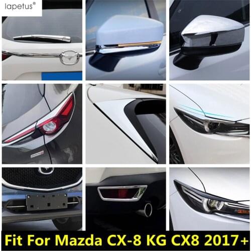 Rear Tail Light Bumper Fog Lamp Eyebrow Strip Rearview Mirror Window Wiper Sequin Cover Trim For Mazda CX-8 KG CX8 2017 - 2021