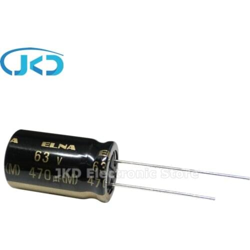 10PCS NEW ELNA RA3 63V470UF 12.5X20MM Audio Electrolytic Capacitor 470uF63V 85℃ RA3 Series 470uF 63V 100% ORIGINAL 12.5*20