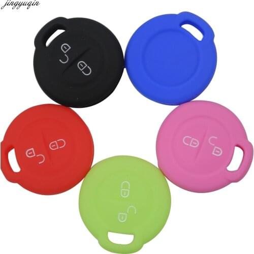 Jingyuqin 30pcs/lot 2 Buttons Silicone Key Fob Cover For Mitsubishi Colt Warior Carisma Spacestar Remote Key Case