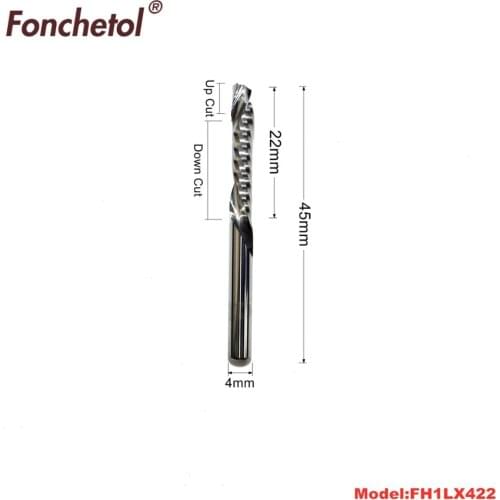 4mm*22mm,CNC SOLID CARBDIE END MILL,Acrlic,pvc,plastic,wood milling cutter,Single blade compound blade insert router bit