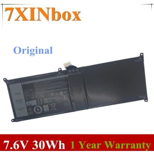7XINbox 7.6V 30Wh Original 7VKV9 9TV5X Laptop Battery For DELL Latitude XPS 12 7000 7275 9250 Tablet