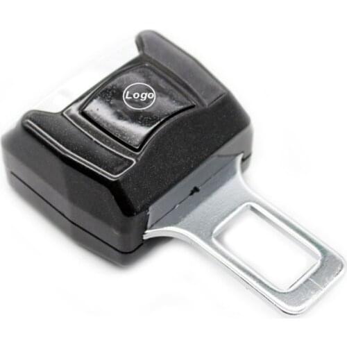 1PCS Free Car Logo Universal Vehicle Seat Belt Extension Padding Extender Strap Safety Buckle Clip Plug