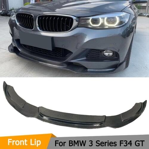 Car Front Bumper Lip Diffuser Spoiler For BMW 3 Series F34 GT M Sport 2014 - 2019 Carbon Fiber Front Bumper Lip Spoiler