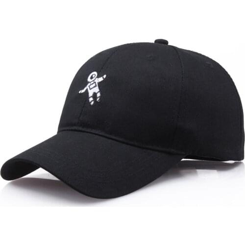 Astronaut Embroidery Style Summer Baseball Caps Women Men Cotton Breathable Snapback Cap Adjustable Plain Curved Sun Viso BQ021