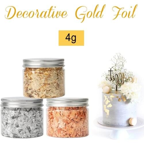 4g Shiny Gold Leaf Flakes Sequins Glitters Confetti for Painting Arts Nail Art Foil Decorative Paper Resin Mold Fillings