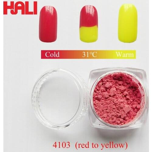 Sell color to color thermochormic pigment, temperature react pigment powder,1lot=100gram HLR-4103 red to yellow, free shipping