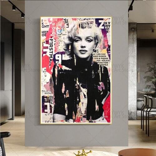 Graffiti Art Sexy Beautiful Woman Canvas Paintings Pop Art Posters and Prints Wall Art Pictures Street Art for Home Decoration
