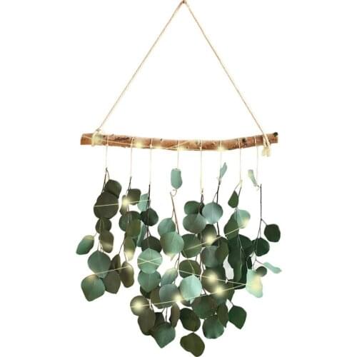 Artificial Green Eucalyptus Leaves Fake Flower Plant Ornament for DIY Wedding Shooting Prop Hanging Home Decoration Supplies