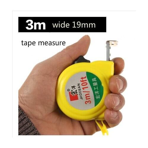 3mm Stainless steel Tape Measure 3 Meters 19mm Width The metric system Woodworking Measuring tool