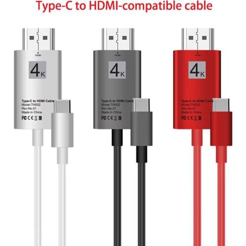 USB C To HDMI Cable 4K Type C HDMI Thunderbolt Adapter Cable For MacBook Surface Book Samsung Galaxy S10 S9 Huawei Xiaomi