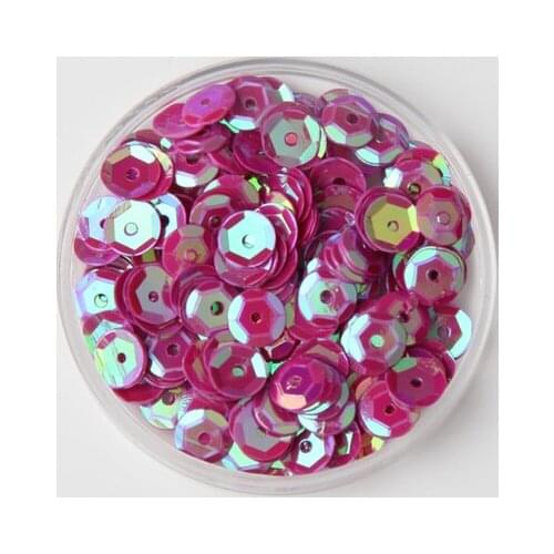 50g 5mm Cup Sequins for Craft Rose Red AB Round Loose Sequins Paillettes Children DIY Sewing Wedding DIY Accessories Spangles