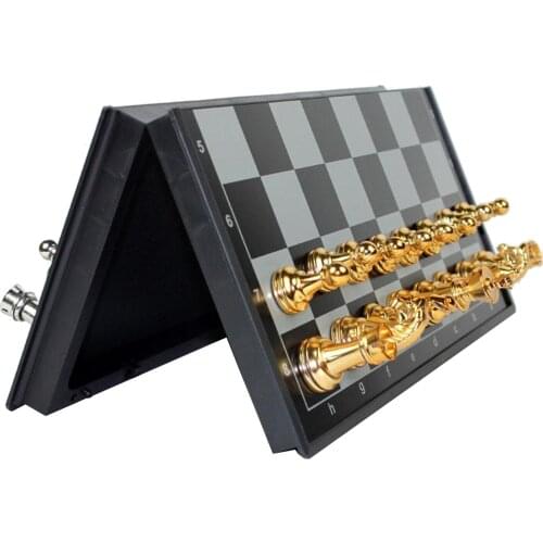 Magnetic International Chess Set with Plastic Folding Chessboard Kids Toy