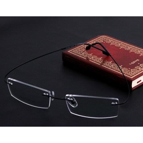 Fashion Metal Rimless Eye Glasses Solid Spectacle Frames Reading glasses For Women Men Unsex