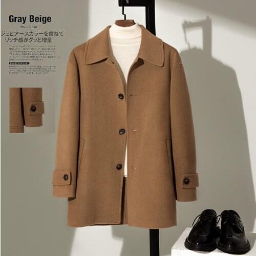 2021 spring new arrival wool trench coat men,mens high quality wool jackets ,Classic wool coat men,plus-size S-XXXL FY096