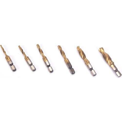 Hex Shank Machine Taps Kit Metric Plug Hand Tap Drill Bits HSS 6542 Screw Spiral Point Thread M3 M4 M5 M6 M8 M10 Metalworking