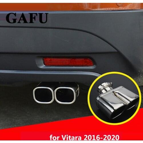 For Suzuki Vitara 2020 2019 2016 Accessories Stainless Steel Exhaust Muffler Tips Cover Rear Tail Pipe Tip Tailpipe Trim