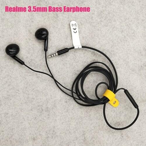 Realme Buds 3 Earphone 3.5mm Bass Headset For Realme GT Neo Q2i Q3i V5 V3 Q3 Q2 Q X2 Pro In-Ear Earbuds Wired Control With Mic