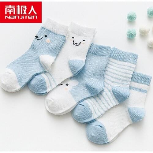 NANJIREN Child Socks Colorful babe Sock Innocent For Kids Socks 1 to 9 yeas old 5/pcs 100%Cotton mesh infant Sock Christmas Gift