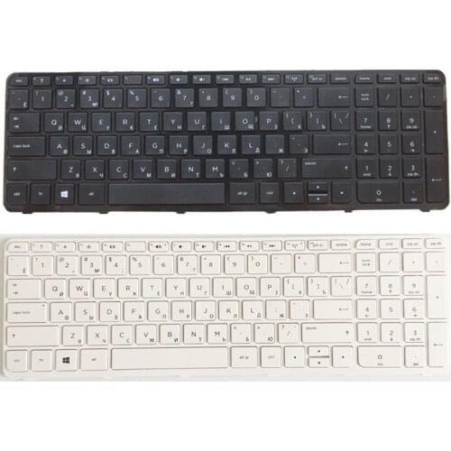 NEW Russian Keyboard for HP 710248-251 9Z.N9HSQ.00R R65 AER65700110 SN6126 V140546AS1 RU black and White WITH FRAME